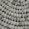 White howlite rondelle beads.
