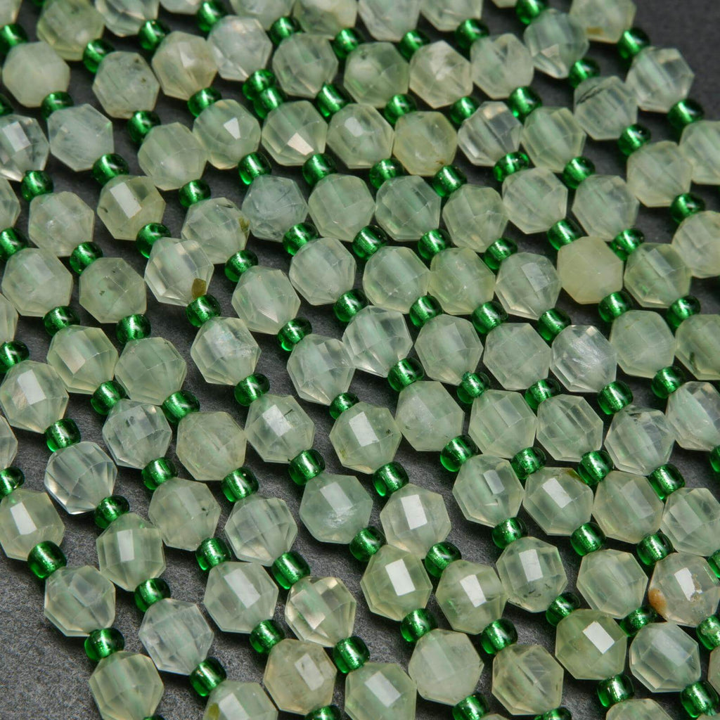 Energy Prism Prehnite Beads.