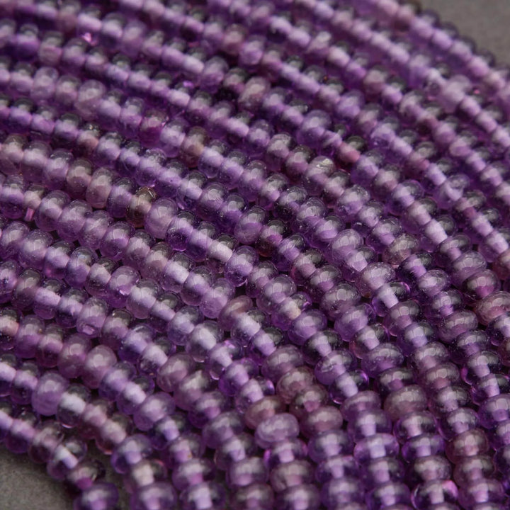 Amethyst · Smooth · Rondelle · 2x4mm, Tejas Beads, Beads