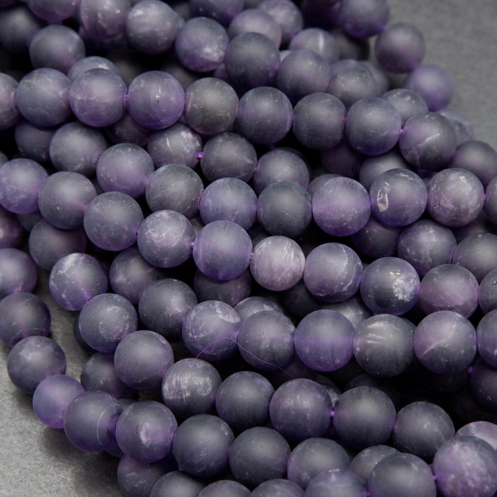 Deep purple amethyst beads.