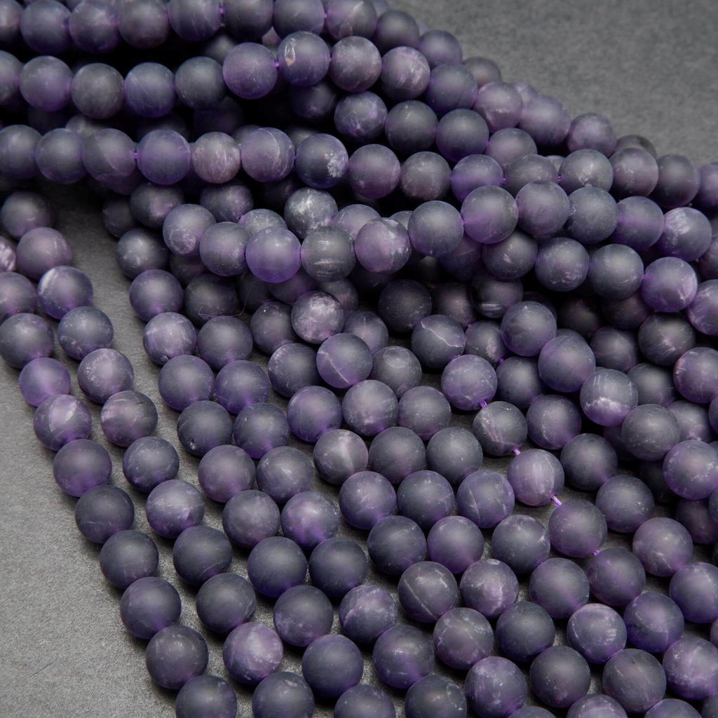 Deep purple amethyst beads.