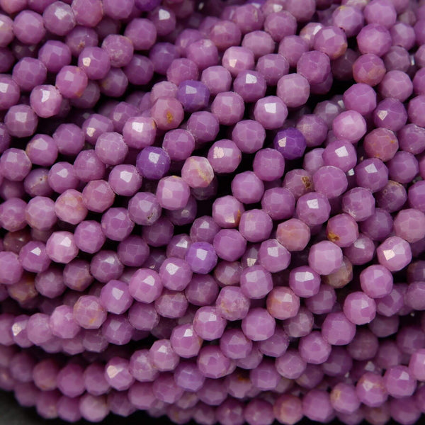 Round Microfaceted Phosphosiderite Beads For Jewelry Making