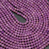 Round Purple Microfaceted Phosphosiderite Beads For Jewelry Making