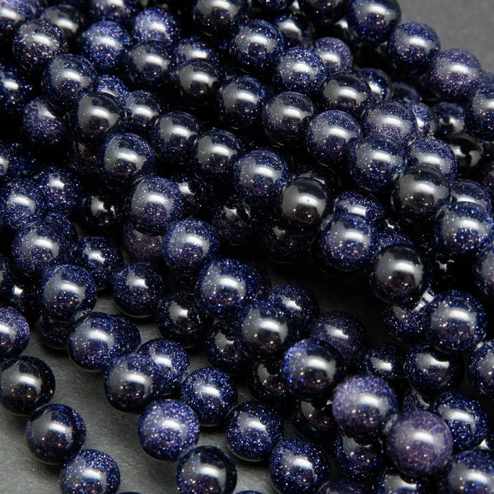 Purple goldstone beads.