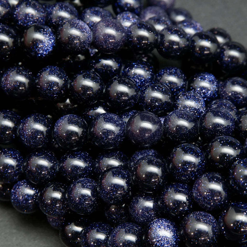 Purple goldstone beads.
