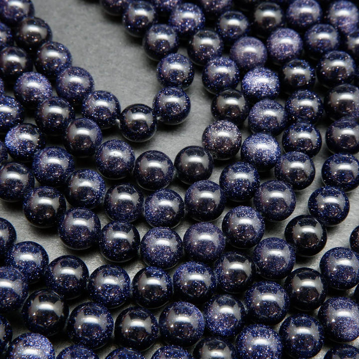 Purple goldstone beads.