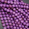 Purple Polished Round Phosphosiderite Beads