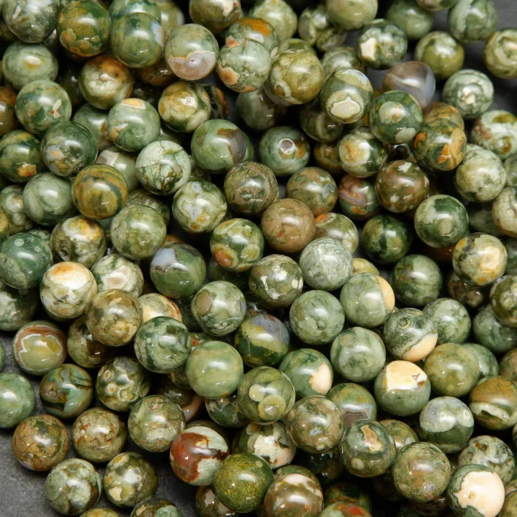 Rainforest Rhyolite Jasper Beads.