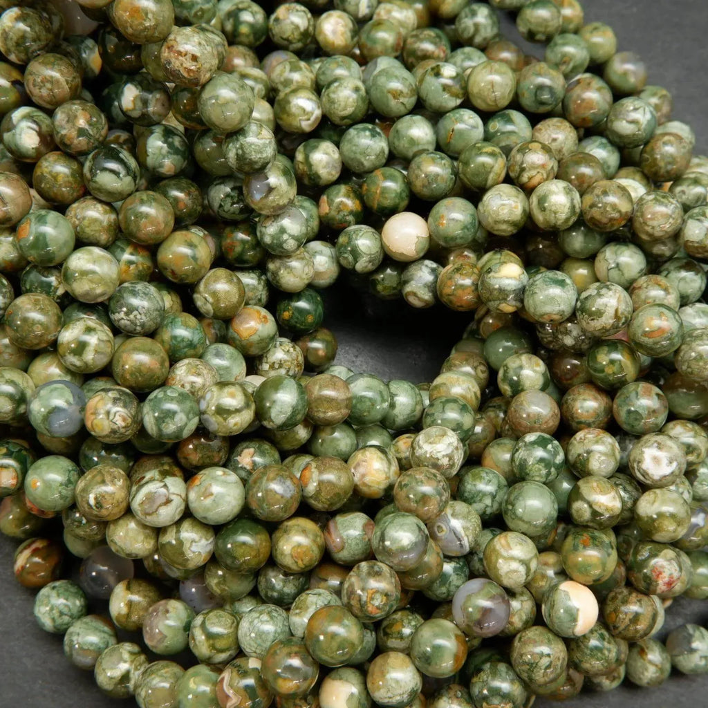Rainforest Rhyolite Jasper Beads.