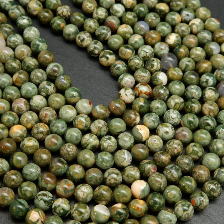 Rainforest Rhyolite Jasper Beads.