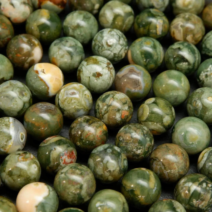 Rainforest Rhyolite Jasper Beads.