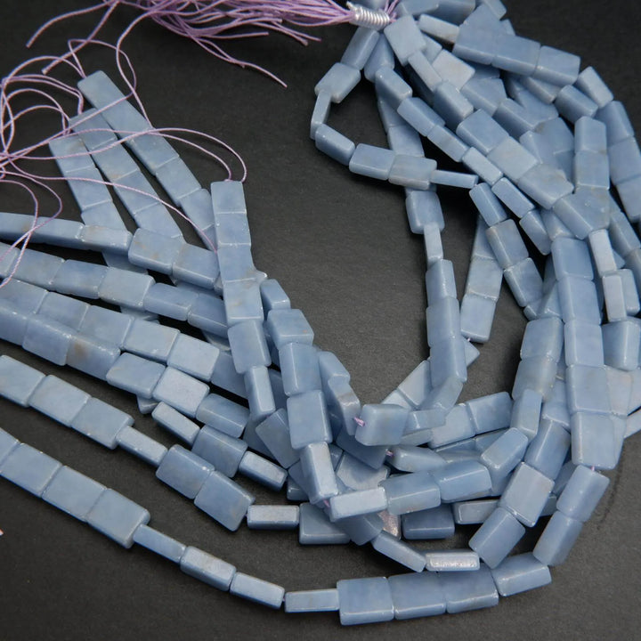 Angelite rectangle shape beads.
