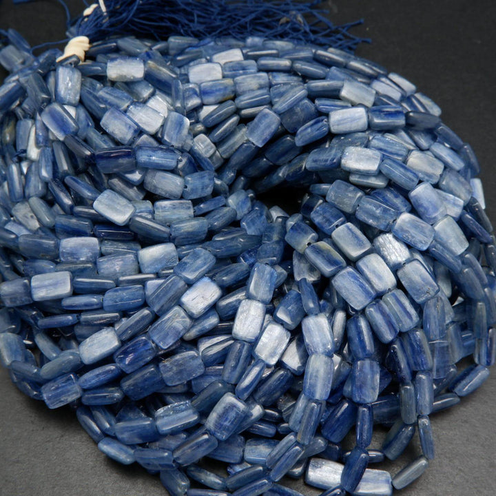 Rectangle Blue Kyanite Beads.