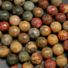 Faceted Red Creek Jasper Beads.