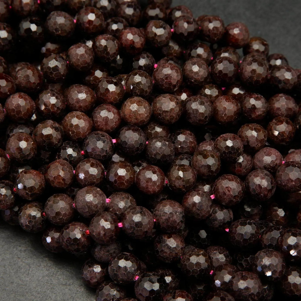 Red Garnet Beads.