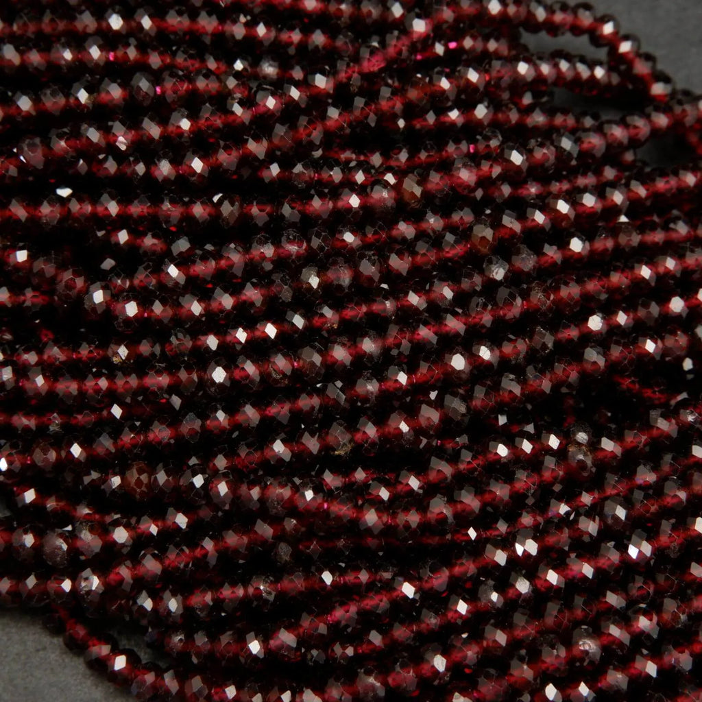 4MM Garnet Purple Faceted Round , Red Garnet round Faceted beads ,AA Q –  GARNET IMPEX USA