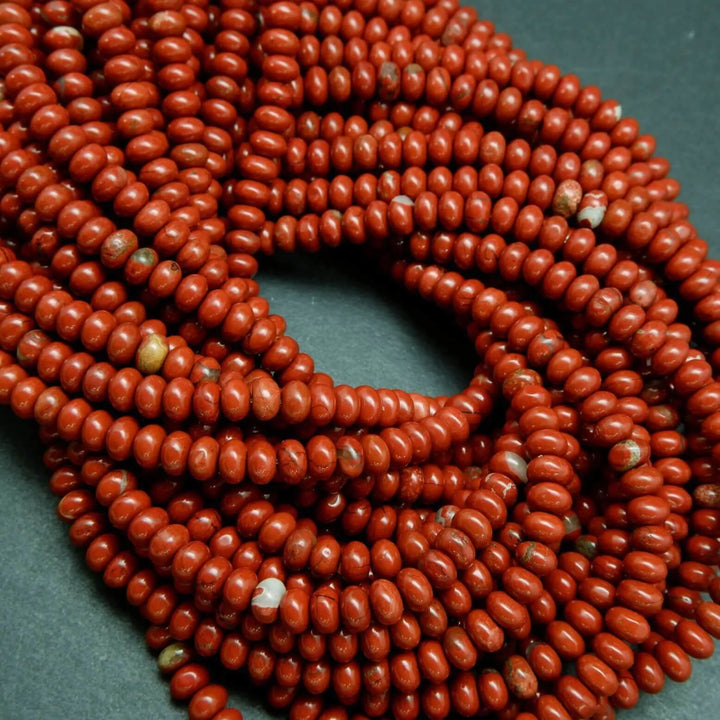 Red Jasper · Smooth · Rondelle · 6mm, 8mm, Bead, Tejas Beads