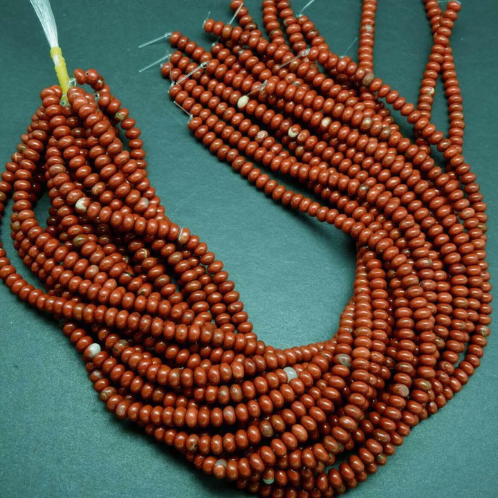 Red Jasper · Smooth · Rondelle · 6mm, 8mm, Bead, Tejas Beads