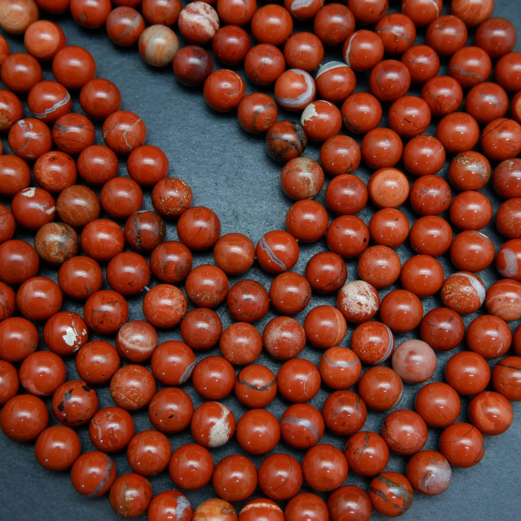 Brecciated red jasper mix beads.