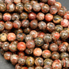 Red leopard skin jasper beads.