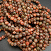 Red leopard skin jasper beads.