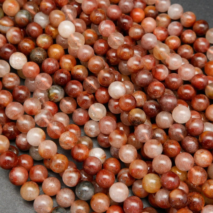 Red Rutilated Quartz Beads