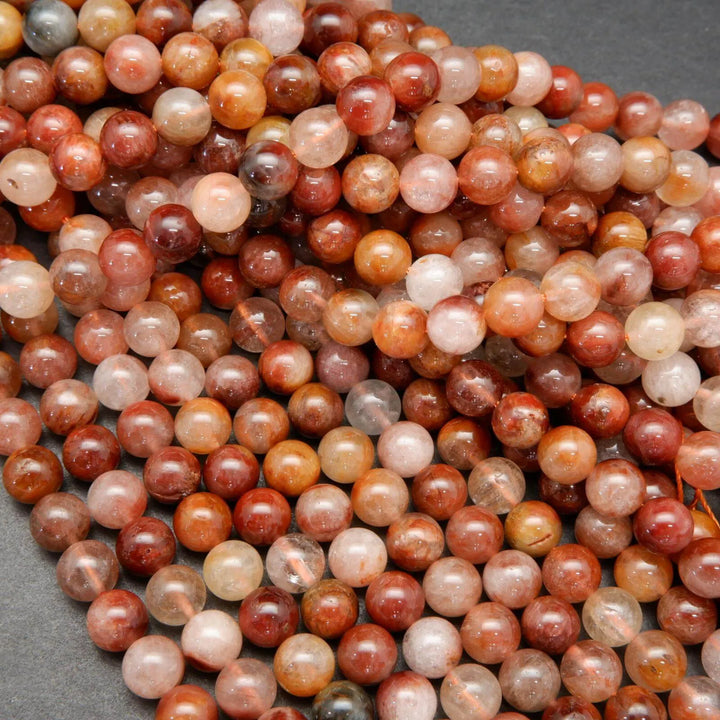 Red Rutilated Quartz Beads