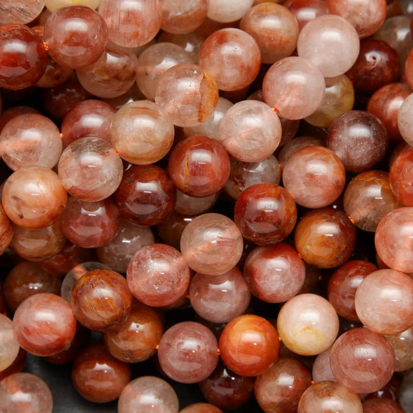Red Rutilated Quartz Beads