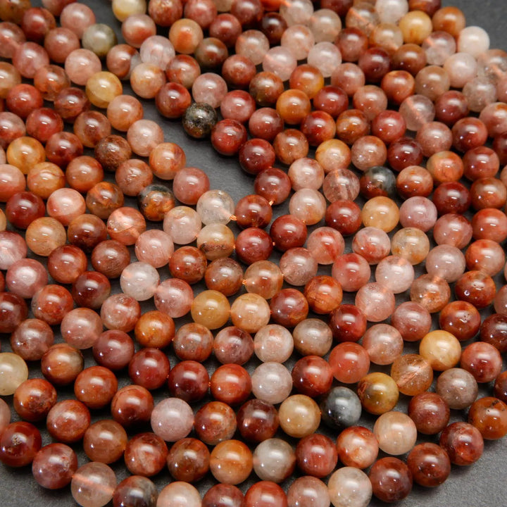Red Rutilated Quartz Beads