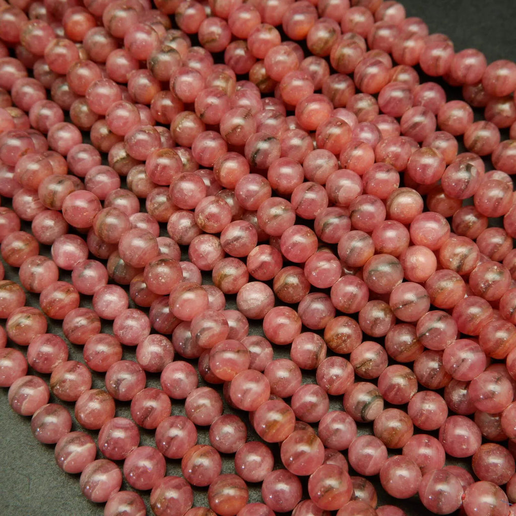 Rhodochrosite beads.