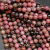 Pink Rhodonite w/ Matrix Beads.