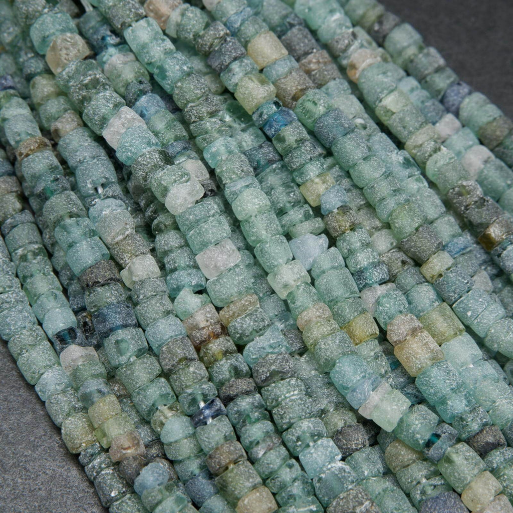 Frosted Roman Glass Beads.