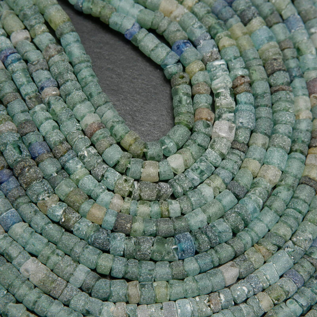 Frosted Roman Glass Beads.
