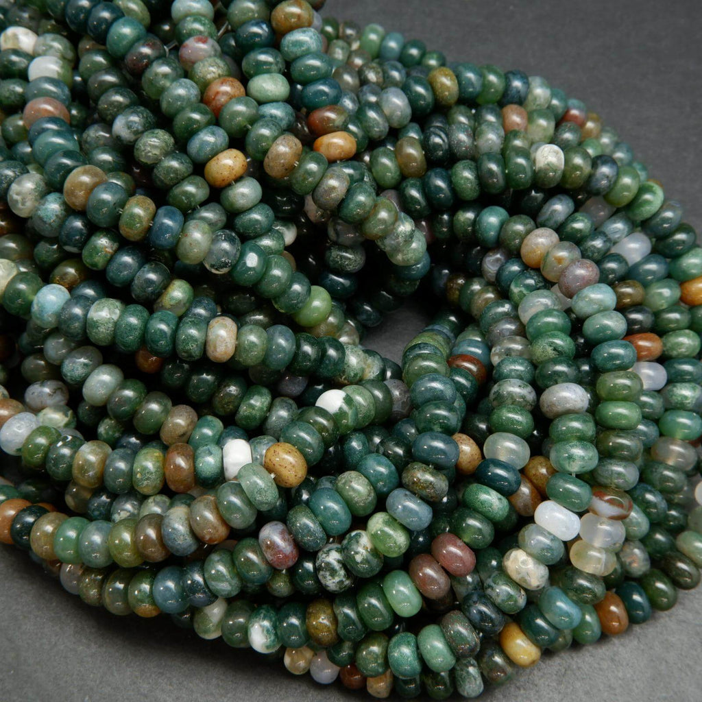 thumbnail image 2 of Natural Rondelle Agate & Jasper Beads For Jewelry Making – 15 Strand, 2x4mm Spacer Beads 2 of 3