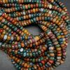 Rondelle Ocean Jasper Beads with a polished finish.