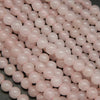 Rose quartz beads. Large Hole Beads.