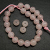 Rose quartz beads. Large Hole Beads.
