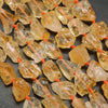 Orange and Yellow Raw Finish Citrine Beads For Jewelry Making and Focal Pieces.