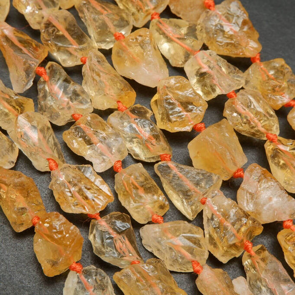 Orange and Yellow Raw Finish Citrine Beads For Jewelry Making and Focal Pieces.