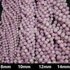 Pink and purple round kunzite beads for jewelry making