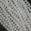 Natural white moonstone beads. Grade A white moonstone high-polish finish for handmade jewelry making.