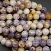 Polished round flower jasper beads for necklace and bracelet making.