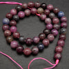 Red Ruby and Blue Sapphire beads.