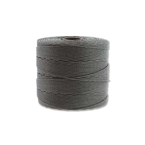 S-Lon Cord · Tex 135 · Grey · 0.4 mm · 118yd, Supply, Tejas Beads