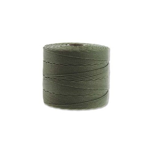 S-Lon Cord · Tex 135 · Olive · 0.4 mm · 118yd, Supply, Tejas Beads