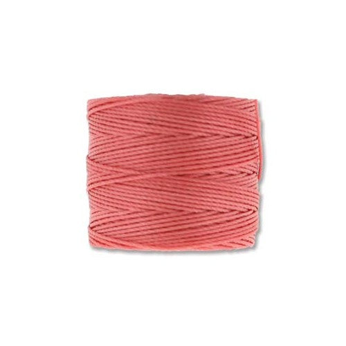 S-Lon Cord · Tex 210 · Chinese Coral · 0.5 mm · 77yd, Supply, Tejas Beads