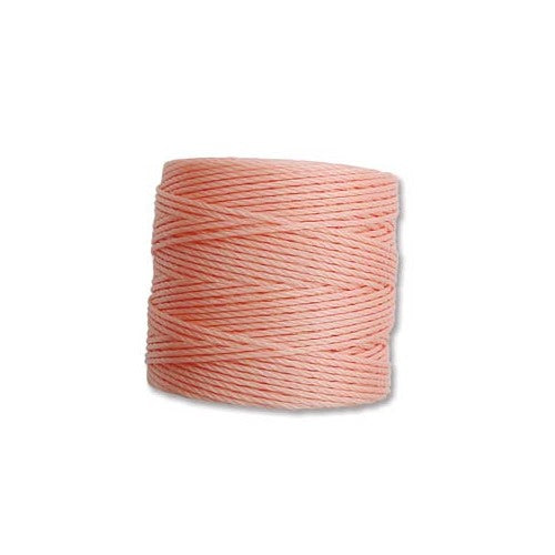 S-Lon Cord · Tex 210 · Coral Pink · 0.5 mm · 77yd, Supply, Tejas Beads