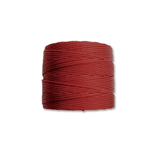 S-Lon Cord · Tex 210 · Dark Red · 0.5 mm · 77yd, Supply, Tejas Beads