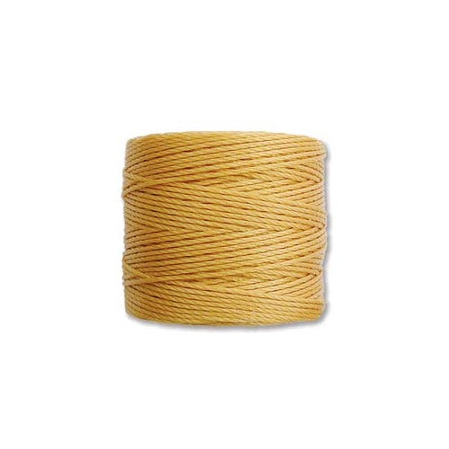 S-Lon Cord · Tex 210 · Marigold · 0.5 mm · 77yd, Supply, Tejas Beads
