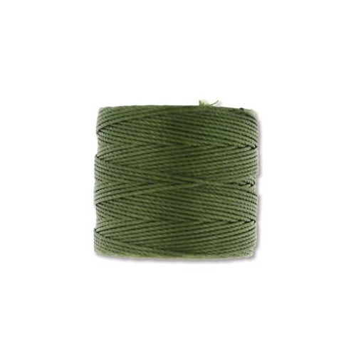 S-Lon Cord · Tex 210 · Olivine · 0.5 mm · 77yd, Supply, Tejas Beads
